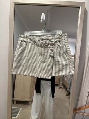 We The Free Wynne Striped Denim Mini Skirt Size 29